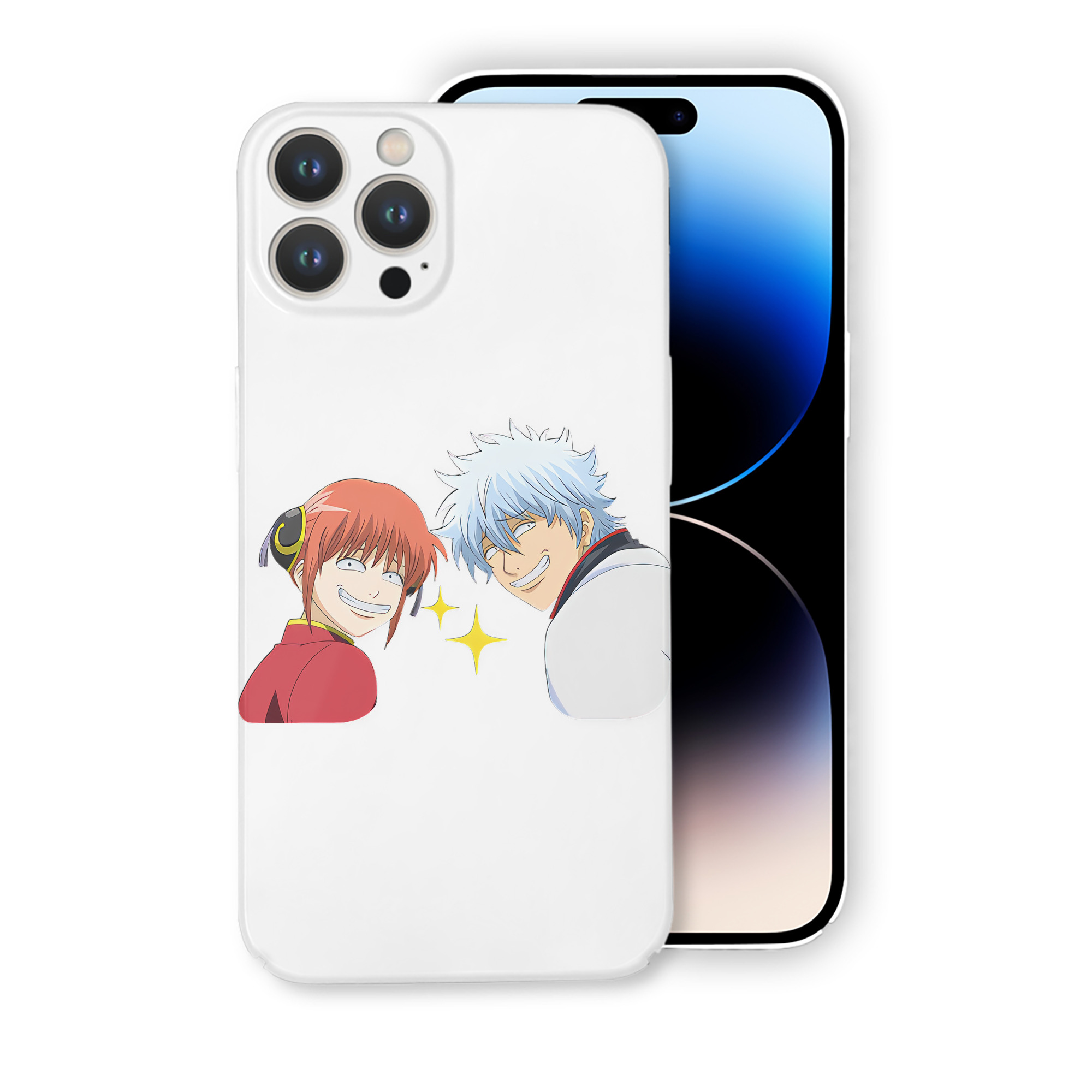 （画像用） ぎんたま 坂田銀時（さかたぎんとき） 神楽 志村新八（しむら しんぱち） GINTAMA Sakata Gintoki Kagura Shimura Shinpachi 【iPhone 14シリーズ対応】ハードケース